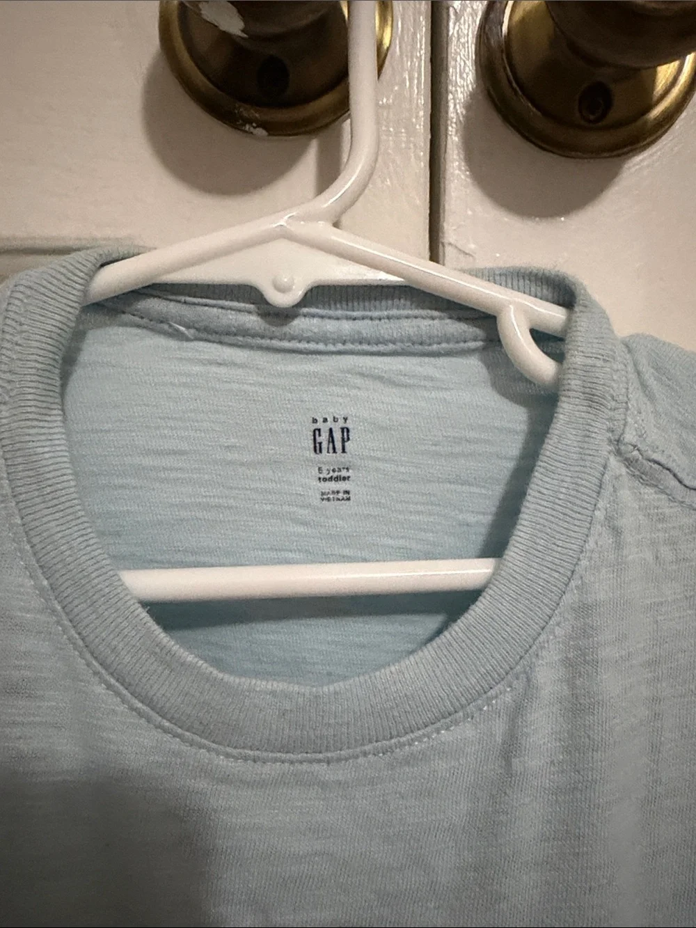 GAP Light Blue Tee with Red & Navy Pirate Parrot Art